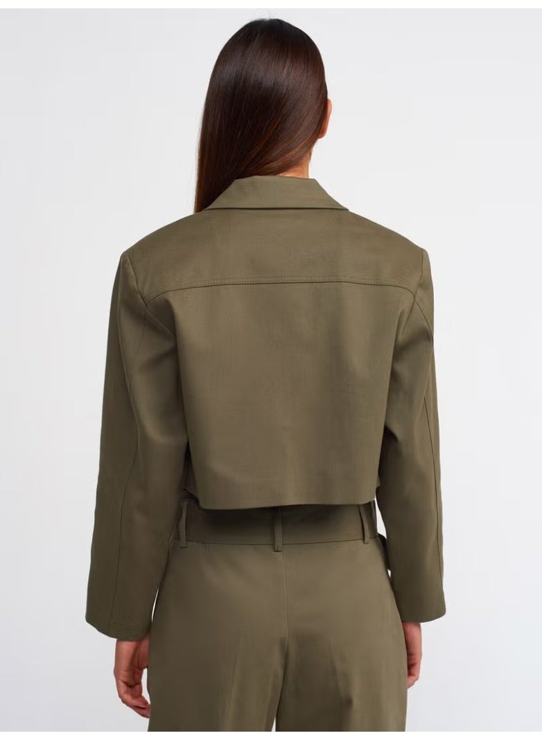 Dilvin 60720 Padded Jacket-Khaki - Image 2